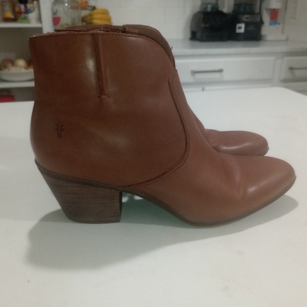 Frye Brown Leather Ankle Boots
